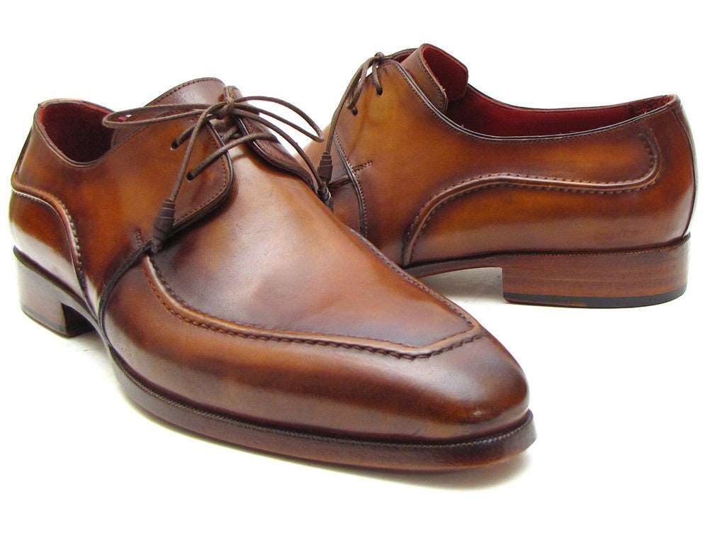 Paul Parkman Men's Brown Derby Dress Shoes For Men (ID#SU12LF) - WKshoes