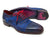 Paul Parkman Men's Captoe Oxfords Blue Suede (ID#024-BLUSD) - WKshoes