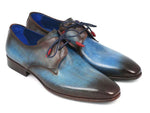 Paul Parkman Blue & Brown Hand-Painted Derby Shoes (ID#326-BLUBRW) - WKshoes