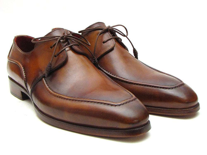 Paul Parkman Men's Brown Derby Dress Shoes For Men (ID#SU12LF) - WKshoes