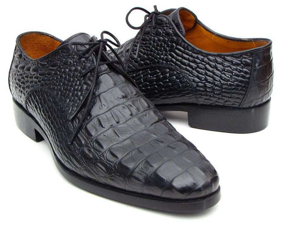 New Handmade Men's Crocodile Embossed Calfskin Leather Oxford