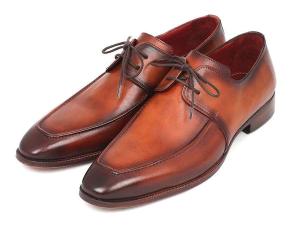 Paul Parkman Brown Leather Apron Derby Shoes For Men (ID#33SX92) - WKshoes