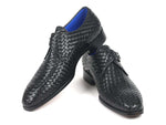Paul Parkman Black Woven Leather Single Monkstrap - WKshoes