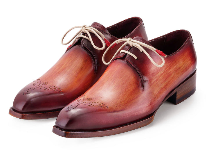 Paul Parkman Goodyear Welted Derby Shoes Reddish Brown (ID#468R21) crafted from high-quality leather with a sleek and stylish design