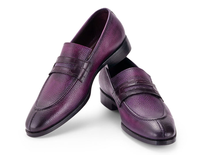 Elegant and stylish Paul Parkman men's loafers in vibrant purple