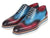 Paul Parkman Men's Blue & Purple Smart Casual Wingtip Oxfords - WKshoes