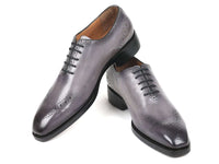 Paul Parkman Gray Goodyear Welted Punched Oxfords - WKshoes