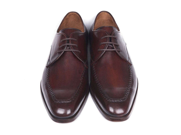 Paul Parkman Brown & Bordeaux Leather Apron Derby Shoes - WKshoes