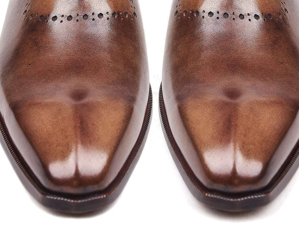 Paul Parkman Men's Antique Brown Oxfords (ID#AG444BRW) - WKshoes