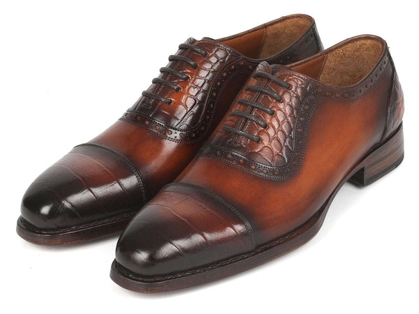 Paul Parkman Goodyear Welted Cap Toe Oxfords Brown (ID#9482-BRW) - WKshoes