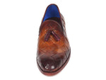 Paul Parkman Men's Big Braided Tassel Loafers Brown  (ID#6623-BRW) - WKshoes