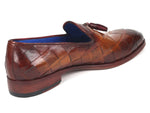 Paul Parkman Men's Big Braided Tassel Loafers Brown  (ID#6623-BRW) - WKshoes