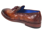 Paul Parkman Men's Big Braided Tassel Loafers Brown  (ID#6623-BRW) - WKshoes