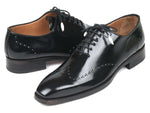 Paul Parkman Goodyear Welted Wingtip Oxfords Black Polished Leather (ID#181BLK55) - WKshoes