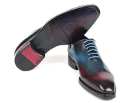 Paul Parkman Goodyear Welted Wingtip Oxfords Blue & Purple (ID#081-BPX) - WKshoes