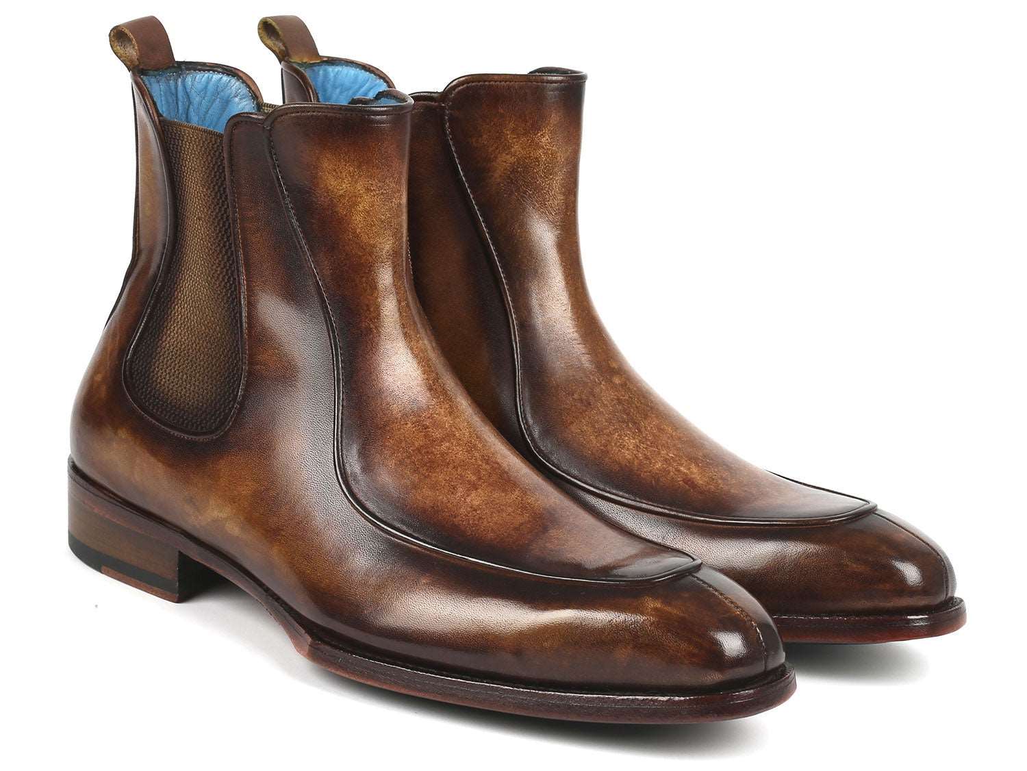 bud Tilstand møde Paul Parkman Brown Hand-painted Chelsea Boots Goodyear Welted | WKshoes
