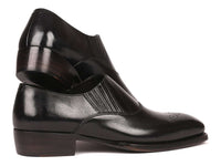Paul Parkman Goodyear Welted Black Elasticated Loafers (ID#GH861TR) - WKshoes