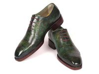 Paul Parkman Green Marble Patina Goodyear Welted Oxfords (ID#56GRN37) - WKshoes