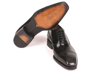 Paul Parkman Goodyear Welted Cap Toe Oxfords Black Polished Leather (ID#056BLK84) - WKshoes
