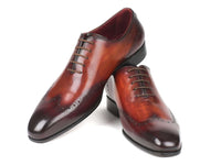 Paul Parkman Men's Brown & Bordeaux Wingtip Oxfords (ID#84BT76) - WKshoes