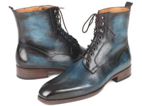 Paul Parkman Men's Blue & Brown Leather Boots (ID#BT548AW) - WKshoes