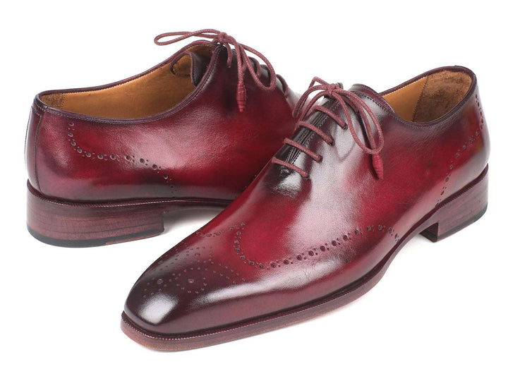 Paul Parkman Men's Bordeaux Burnished Wingtip Oxfords - WKshoes