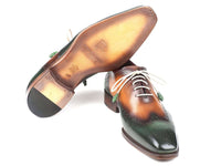 Paul Parkman Green & Camel Wingtip Oxfords (ID#097GV22) - WKshoes