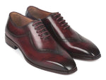 Paul Parkman Dark Bordeaux Hand-Painted Men's Oxfrods (ID#35BRD25) - WKshoes