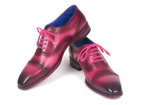 Paul Parkman Men's Captoe Oxfords Fuxia (ID#024-FUX) - WKshoes