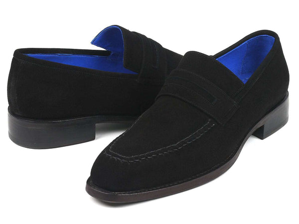 Paul Parkman Black Suede Goodyear Welted Loafers (ID#38AX95) - WKshoes