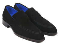 Paul Parkman Black Suede Goodyear Welted Loafers (ID#38AX95) - WKshoes