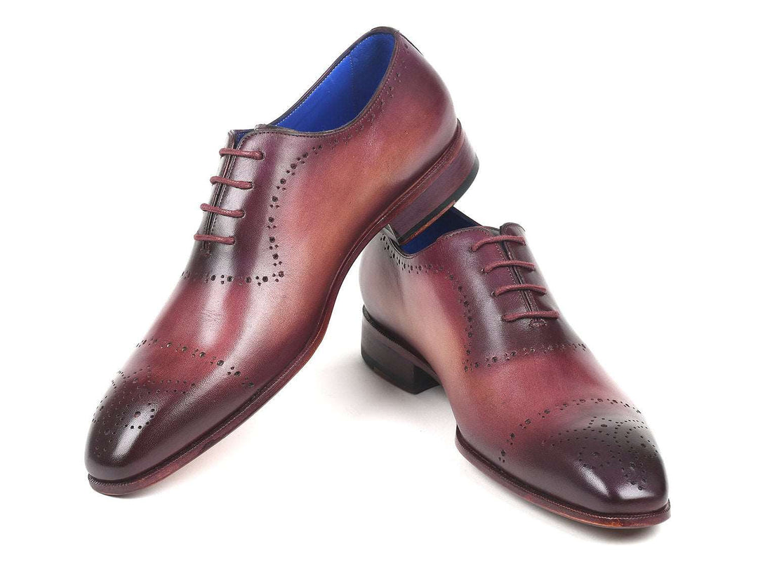 Paul Parkman Burgundy Hand-Painted Classic Brogues (ID#ZLS35BUR) - WKshoes