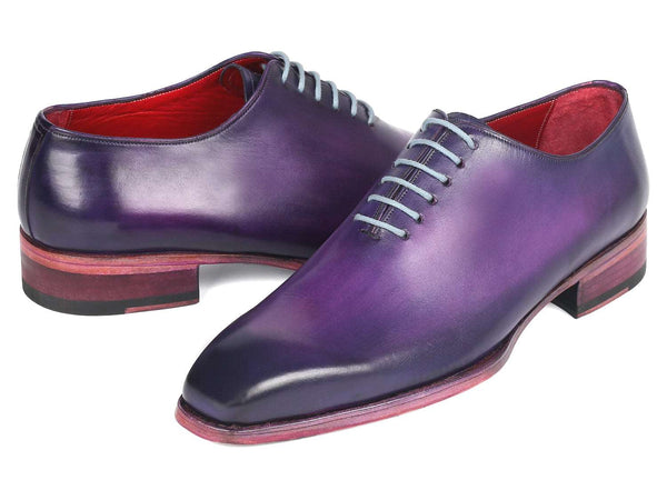 Paul Parkman Goodyear Welted Wholecut Oxfords Purple Hand-Painted (ID#044PRP) - WKshoes