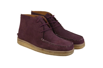 Hound and Hammer Men's Laced Suede Boots, Wine