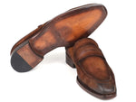 Paul Parkman Brown Antique Suede Goodyear Welted Loafers - WKshoes