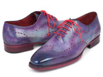 Paul Parkman Men's Goodyear Welted Purple Wingtip Oxfords - WKshoes