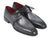 Paul Parkman Gray & Black Apron Derby Shoes For Men (ID#13SX51) - WKshoes