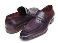 Paul Parkman Men's Purple Loafers Handmade Slip-On Shoes (ID#068-PURP) - WKshoes