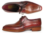 Paul Parkman Goodyear Welted Square Toe Apron Derby Shoes Brown (ID#322A7) - WKshoes