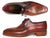 Paul Parkman Goodyear Welted Square Toe Apron Derby Shoes Brown (ID#322A7) - WKshoes