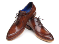 Paul Parkman Men's Side Handsewn Split-toe Brown Oxfords (ID#054-BRW) - WKshoes