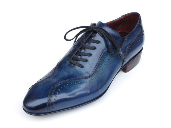 Paul Parkman Handmade Lace-Up Casual Shoes For Men Blue (ID#84654-BLU) - WKshoes