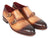 Paul Parkman Two Tone Double Monkstrap Shoes (ID#HT54-CML) - WKshoes