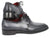 Paul Parkman Gray & Black Apron Derby Shoes For Men (ID#13SX51) - WKshoes