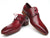 Paul Parkman Men's Ghillie Lacing Side Handsewn Dress Shoes - Burgundy Leather Upper and Leather Sole (ID#022-BUR) - WKshoes