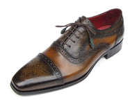Paul Parkman Men's Captoe Oxfords Camel & Olive Shoes (ID#024-OLV) - WKshoes