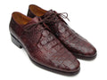 Paul Parkman Brown & Bordeaux Crocodile Derby Shoes