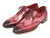 Paul Parkman Wintip Oxfords Burgundy Handpainted Calfskin (ID#741-BUR) - WKshoes