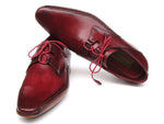 Paul Parkman Men's Ghillie Lacing Side Handsewn Dress Shoes - Burgundy Leather Upper and Leather Sole (ID#022-BUR) - WKshoes