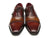 Paul Parkman Men's Captoe Oxfords - Camel / Red Hand-Painted Leather Upper and Leather Sole (ID#024-CML-BRD) - WKshoes